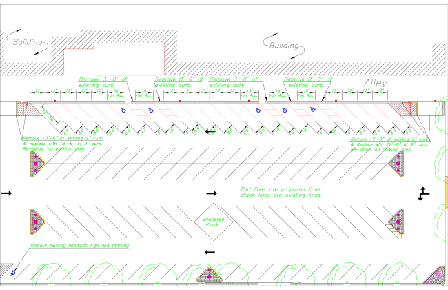 700 Merchant Street Parking Lot redesign option