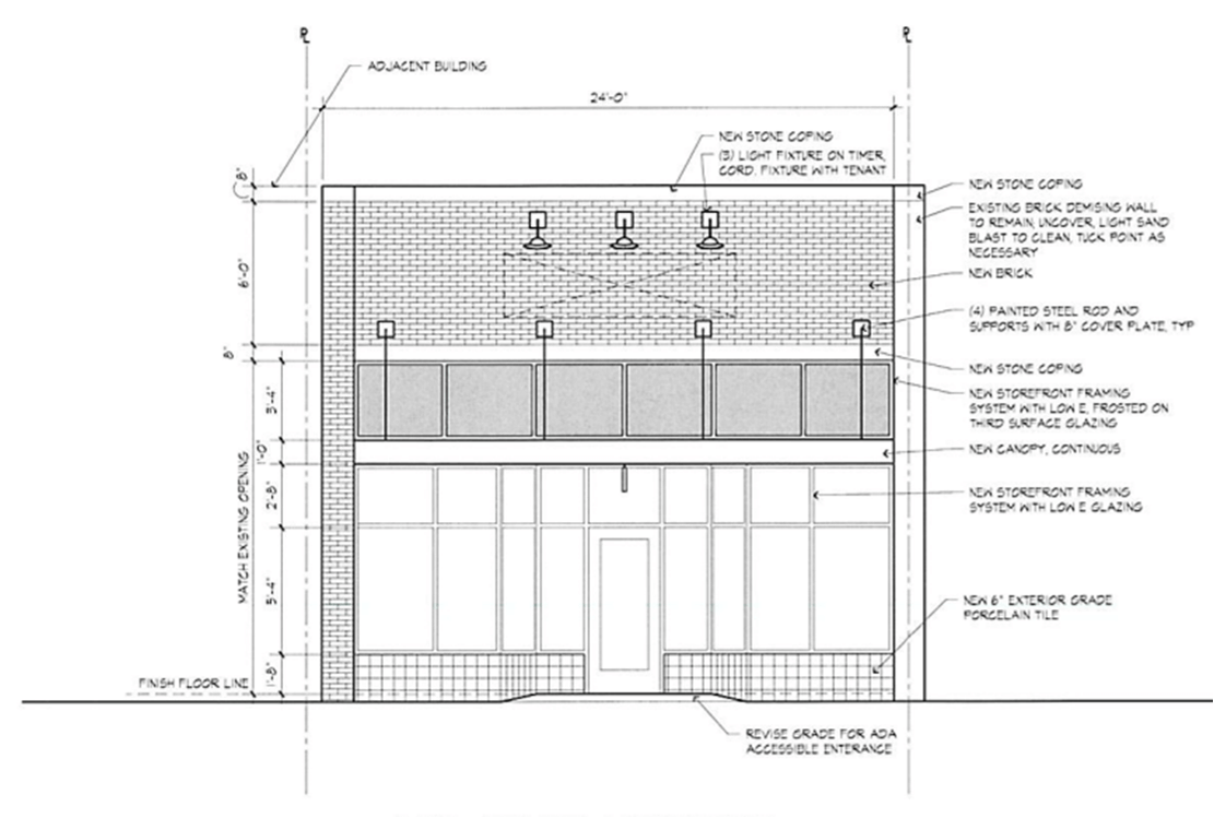 Downtown Storefront Design Single Story